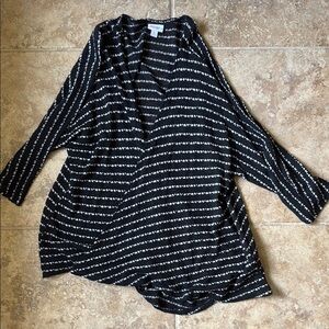 LuLaRoe Black and White Open Cardigan